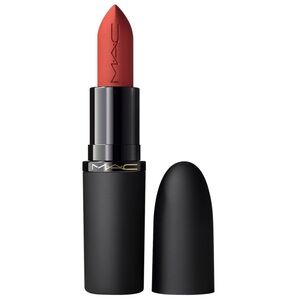 MAC Cosmetics powder kiss hazy matte Red Lipstick - devoted to chilli